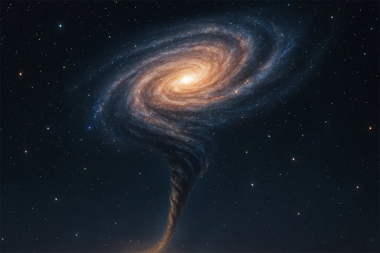 Detectan un tornado galáctico, la estructura giratoria más grande del Universo
