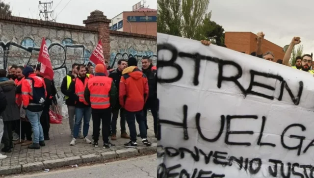 Una nueva huelga en una filial de Renfe provoca graves cortes de tráfico, piquetes y deja a cientos de personas sin poder ir a trabajar