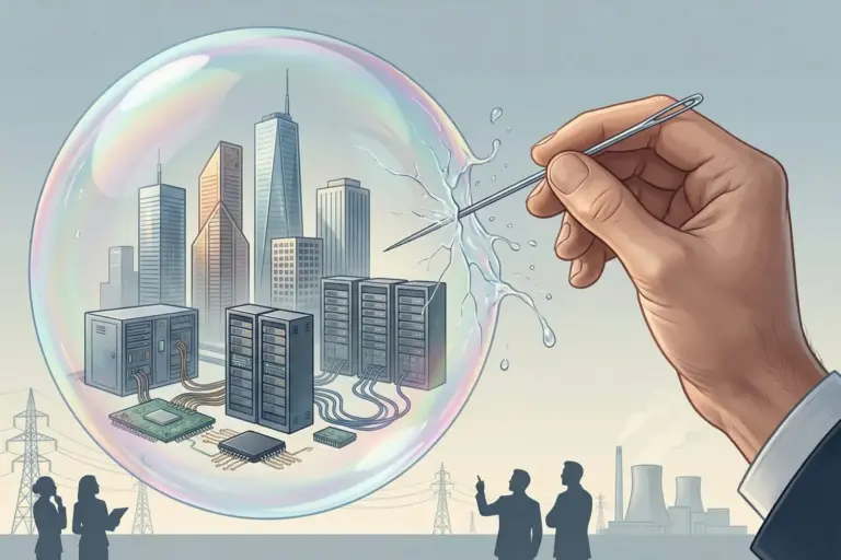 Señales de alarma con la burbuja de la IA: crecen las dudas en Microsoft, Google y Nvidia