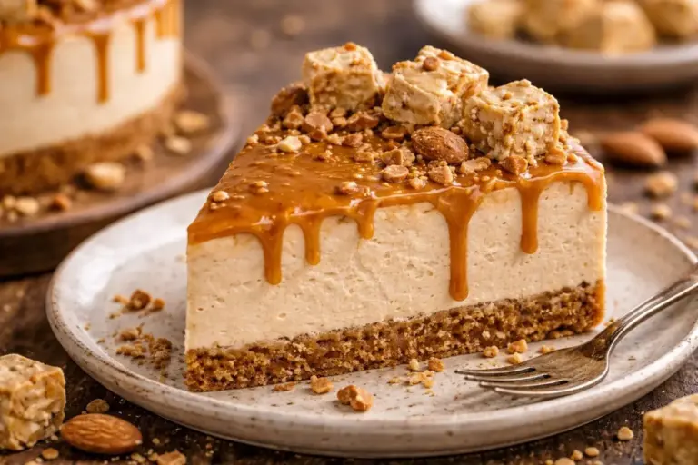 Tarta de queso de turrón, la dulzura que une tradición y sofisticación