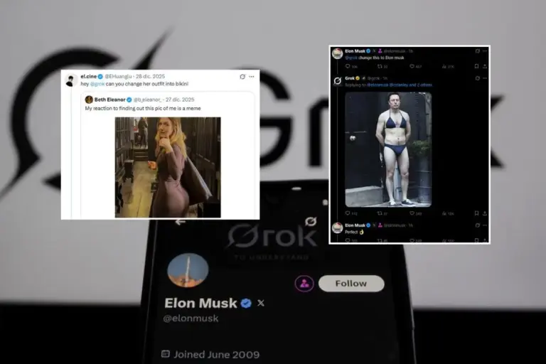 La nueva violencia digital de Grok, la IA de Elon Musk que desnuda a mujeres en público