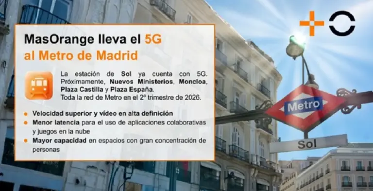 MasOrange primer operador que lleva el 5G al Metro de Madrid