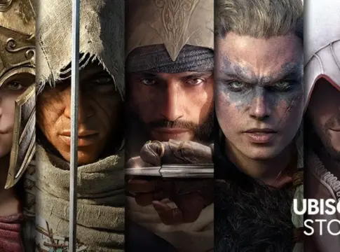 Protagonistas Assassin's Creed Ubisoft Algunos protagonistas de la saga Assassin's Creed en la Ubisoft Store
