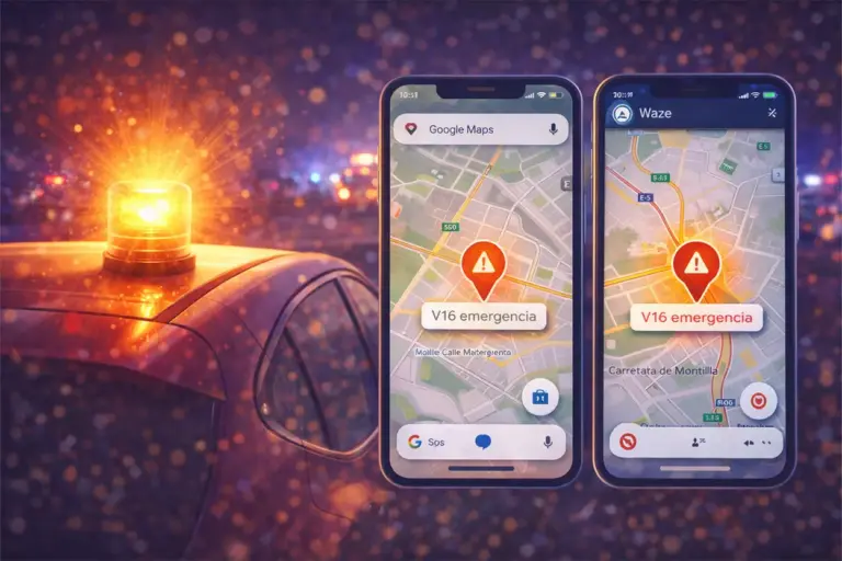 Baliza V16 y seguridad: ¿Aparece tu ubicación en Google Maps y Waze al activar la emergencia?