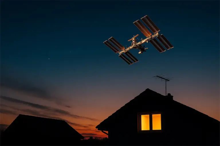Guía para ver la Estación Espacial Internacional (ISS) desde tu casa sin usar telescopio