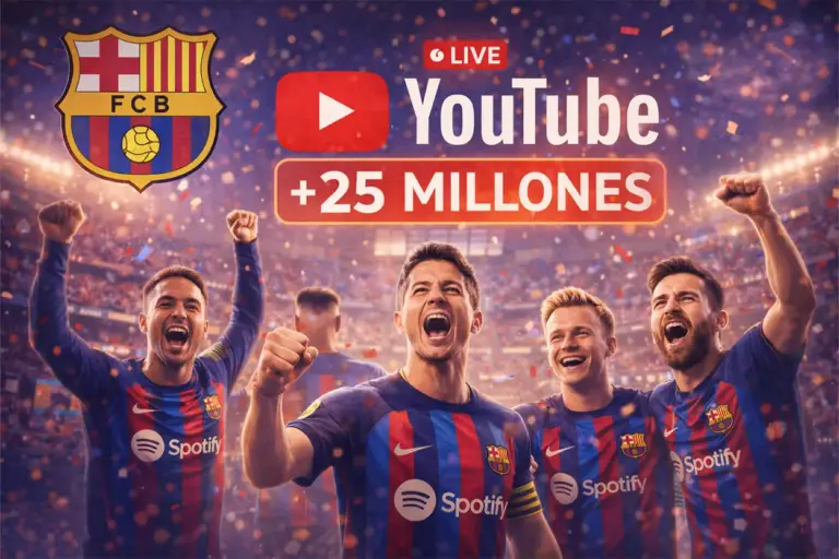 Hito histórico: el FC Barcelona es el primer club del mundo en superar los 25 millones de suscriptores en YouTube