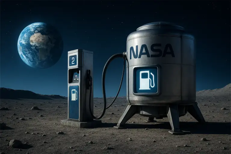 Gasolinera lunar: el ambicioso plan de la NASA para convertir el agua de la Luna en combustible