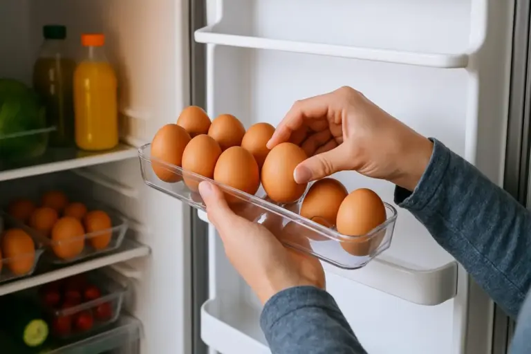 Saca los huevos de la puerta de la nevera ya: el lugar correcto donde deben ir para que no se pudran por los cambios de temperatura
