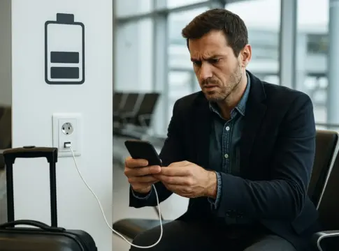 Lo enchufaste 5 minutos en el aeropuerto para tener batería y te vaciaron el banco: la trampa del puerto USB que nadie revisa Lo enchufaste 5 minutos en el aeropuerto para tener batería y te vaciaron el banco: la trampa del puerto USB que nadie revisa