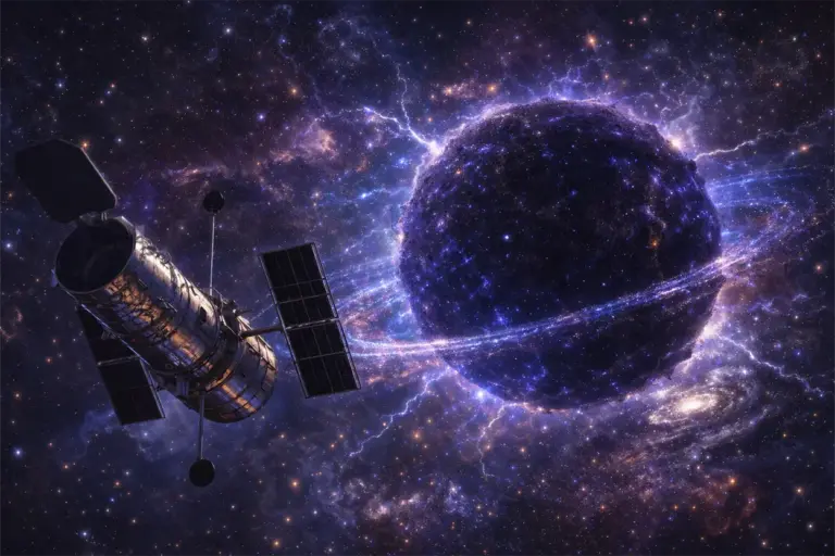 Misterio cósmico: el Hubble localiza un objeto masivo compuesto casi íntegramente por materia oscura