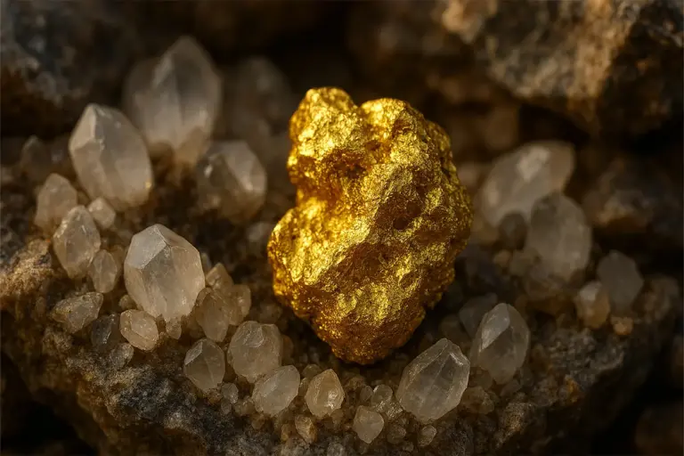 Terremotos que fabrican oro: la presión sísmica sobre el cuarzo genera pepitas de forma natural