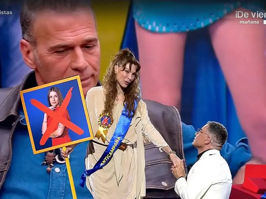 El espectáculo de Jorge Javier arrodillado ante Cristina Piaget