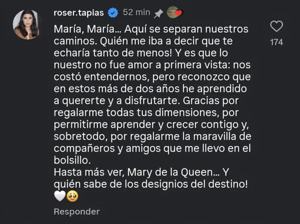 Una despedida emotiva en redes sociales