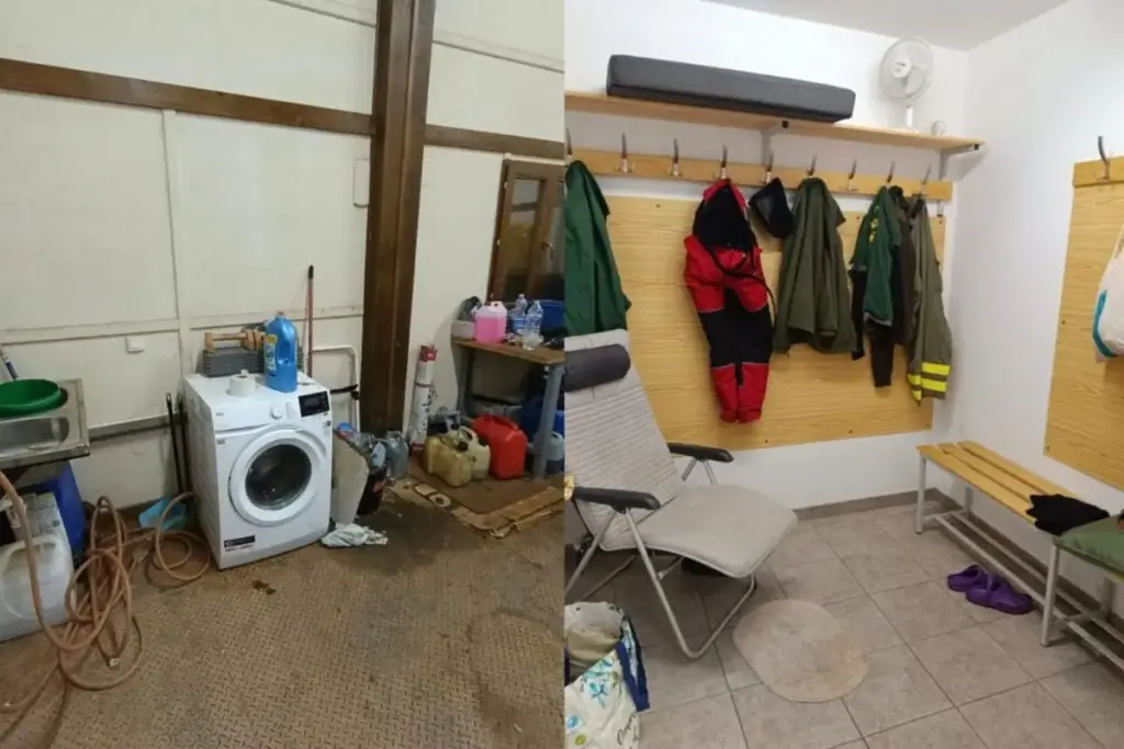 El estado de abandono de las bases pone en peligro a los bomberos forestales de la Comunidad de Madrid 2 Interiores de las bases de los bomberos forestales de la Comunidad de Madrid