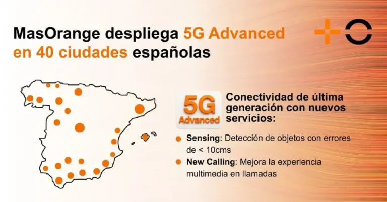MasOrange impulsa la innovación y la conectividad móvil más avanzada al extender su 5G Advanced a 40 ciudades españolas  