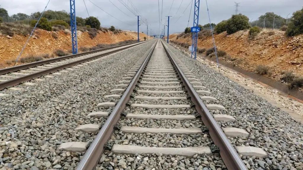 Una vía de tren de Adif