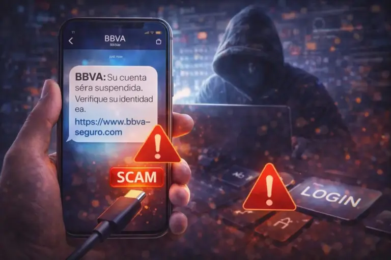 Alerta SMS del BBVA: la nueva estafa de suplantación diseñada para vaciar tus cuentas bancarias