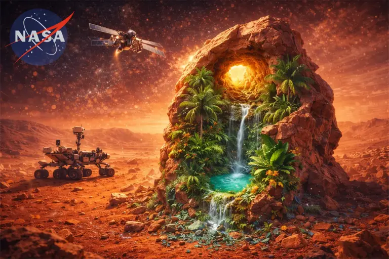 Un oasis tropical en Marte: la NASA localiza una roca con una estructura nunca vista