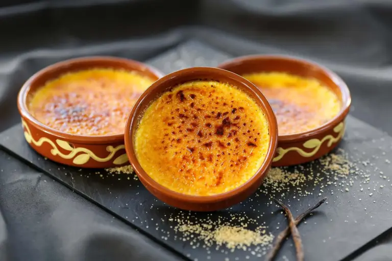 Crema Catalana con costra de cristal: el truco del azúcar moscovado y el soplete de doble llama