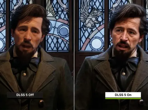 Uno de los profesores de Hogwarts Legacy con el filtro de IA del DLSS 5 de NVIDIA Uno de los profesores de Hogwarts Legacy con el filtro de IA del DLSS 5 de NVIDIA