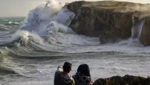 Oleaje en la costa de Llanes, Asturias (AEMET)