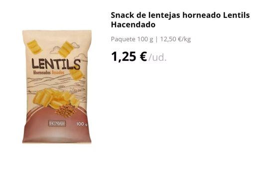 El snack saludable de 1,25 euros de Mercadona que los nutricionistas avalan 2 Proteínas y fibra: ¿Qué dice la etiqueta de este snack de Mercadona y cuál es su precio?