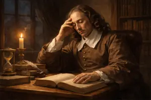 Blaise Pascal reflexionando en silencio