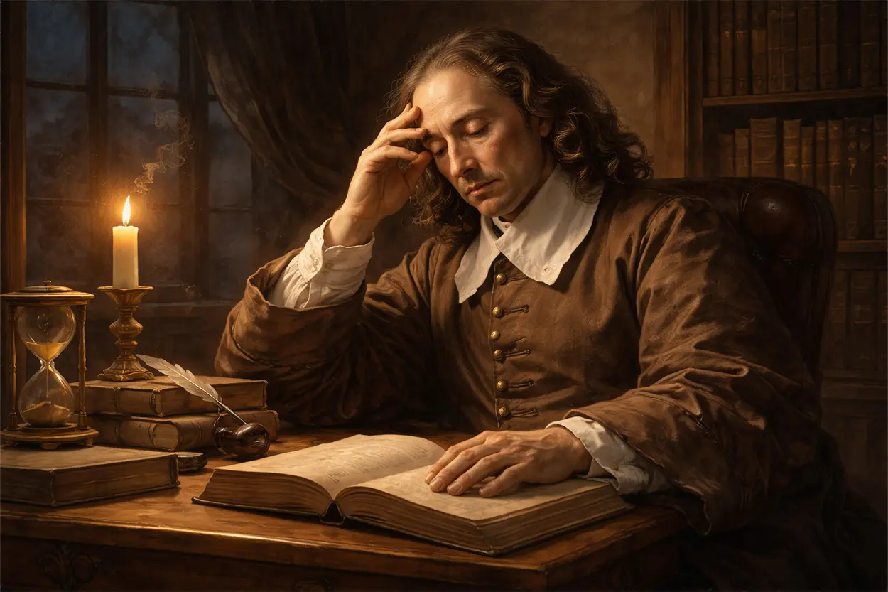 Blaise Pascal reflexionando en silencio