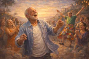 Manuel Vicent celebrando felicidad sin vergüenza