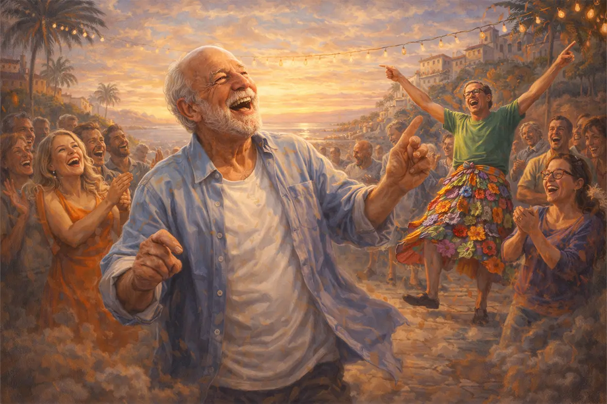 Manuel Vicent celebrando felicidad sin vergüenza