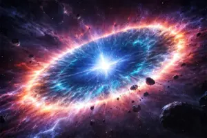 Onda choque estrella muerta espacio