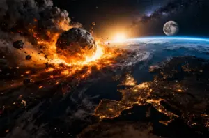 origen luna colision planetaria espacio