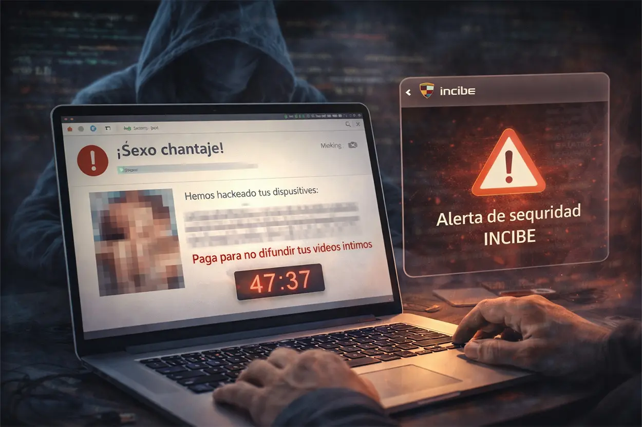 Sextorsión email alerta seguridad INCIBE