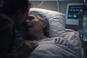 Persona escuchando últimas palabras antes morir