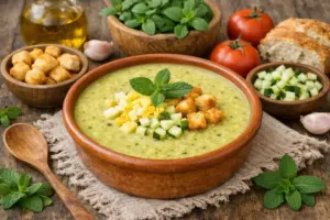 Gazpacho de poleo andaluz: la hierba aromática que los chefs usan para un frescor extremo.