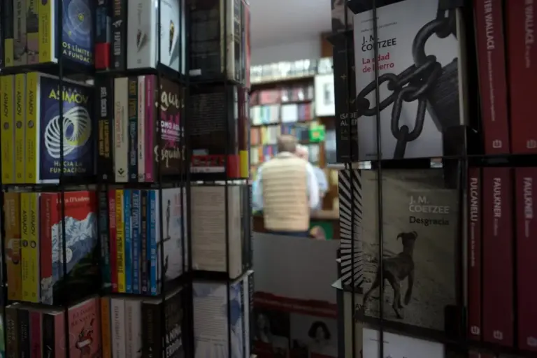 Librería en techos altos: cómo multiplicar el almacenaje con estanterías hasta el techo