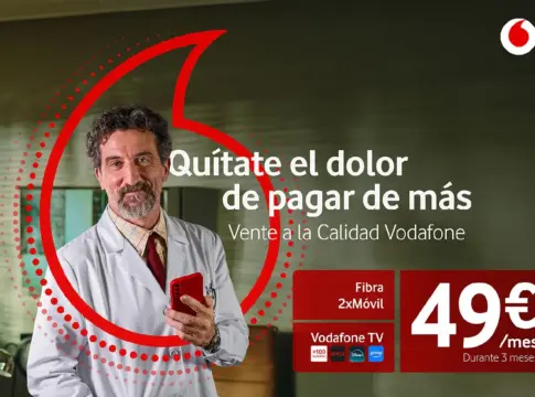Luis Zahera como protagonista de una campaña de Vodafone Luis Zahera como protagonista de una campaña de Vodafone
