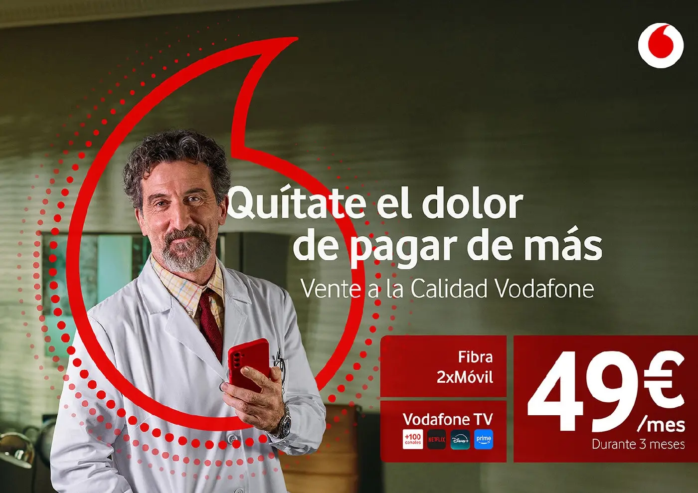 Luis Zahera como protagonista de una campaña de Vodafone Luis Zahera como protagonista de una campaña de Vodafone