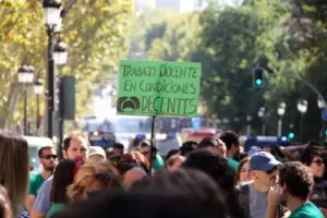 Manifestación de Menos Lectivas por la educación pública de octubre de 2025 en Madrid