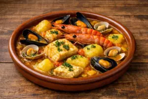 El secreto del Suquet de Peix está en lo que echas al mortero justo antes de servir.