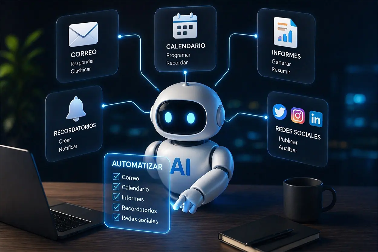 Agentes de IA: cómo configurar automatismos rápidos para que la inteligencia artificial haga tus tareas diarias agentes ia automatizacion tareas digitales
