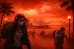 Australia cielo rojo fenomeno atmosferico