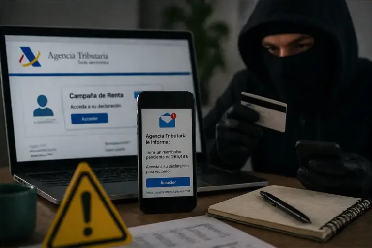 Campaña de la Renta: alertan de una estafa que suplanta a la Agencia Tributaria para robar datos bancarios