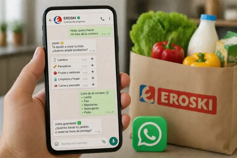 compra whatsapp eroski lista chat