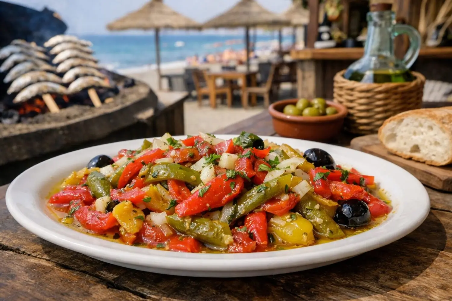 El ingrediente secreto que los chiringuitos de Málaga ponen a su ensalada de pimientos asados El ingrediente secreto que los chiringuitos de Málaga ponen a su ensalada de pimientos asados