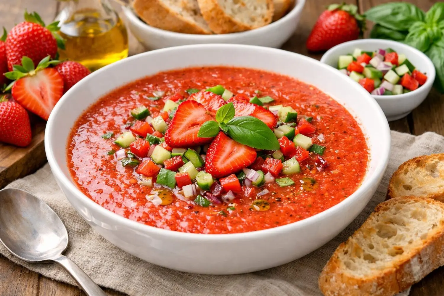 El gazpacho de fresas que convencerá a los puristas gracias a este equilibrio de acidez El gazpacho de fresas que convencerá a los puristas gracias a este equilibrio de acidez