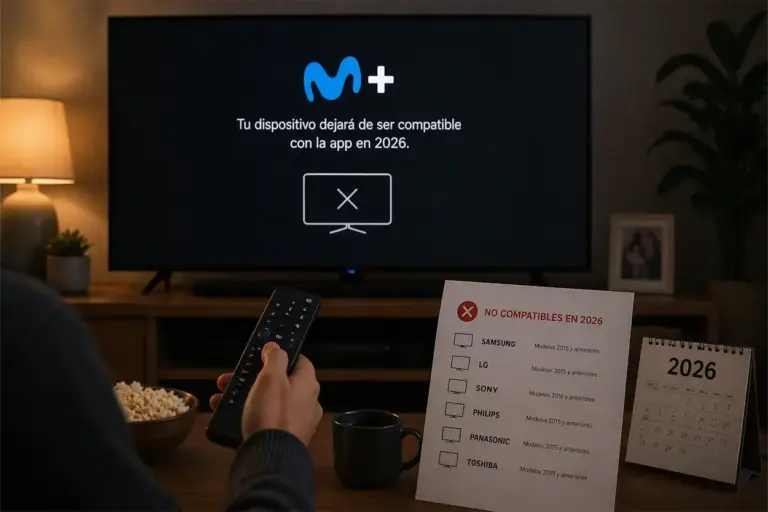 Apagón en Movistar Plus+: la lista oficial de televisores que dejarán de ser compatibles con la app en 2026