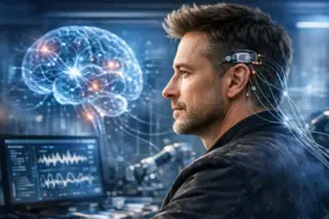 neuralink interfaz perfil humano conectado a neurotecnologia