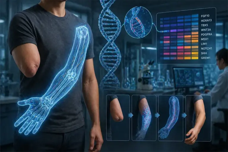regenerar extremidades genes brazo humano