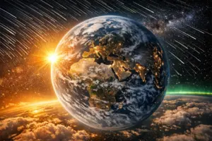 rotacion de la tierra clima luz atmosferica dramatica